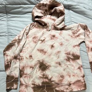 Lululemon Pink and Brown Tie-Dye Hoodie
